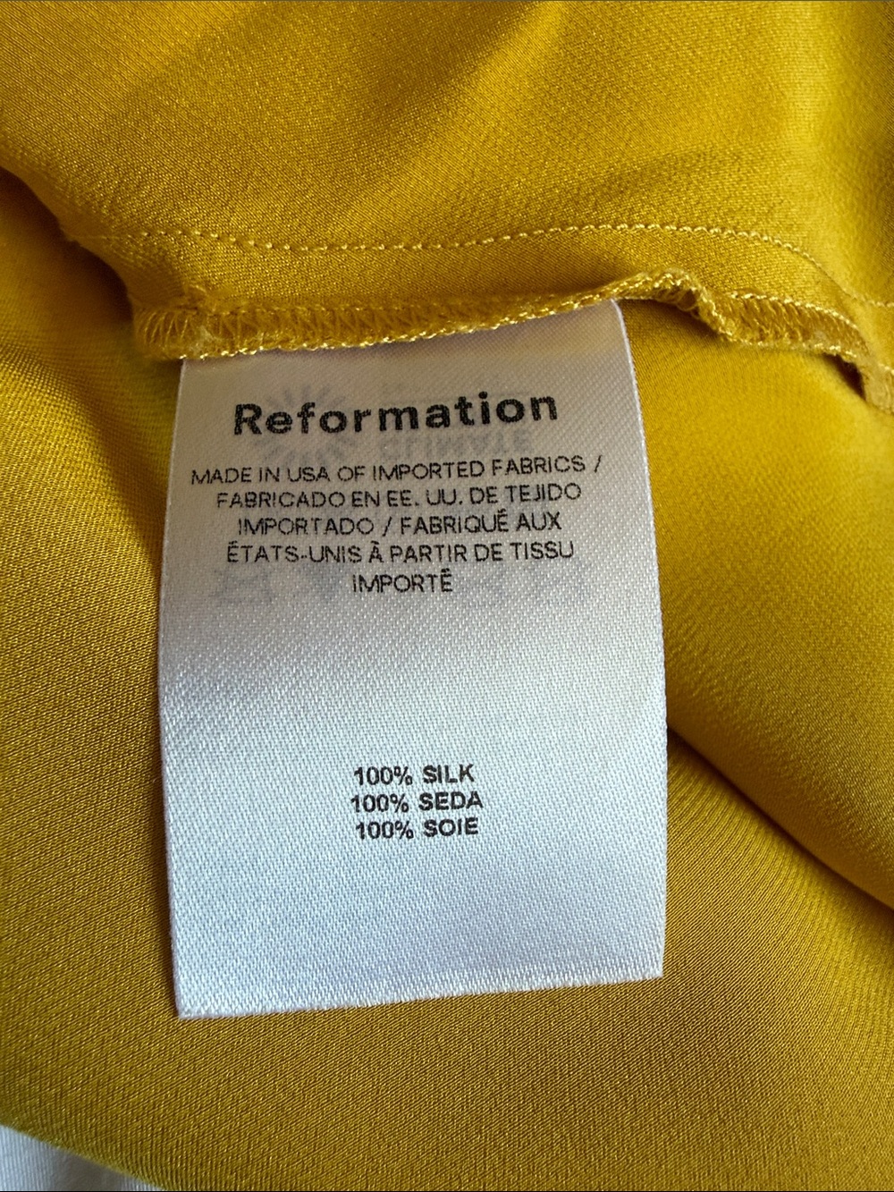Reformation Satin Halter Maxi Dress in Sunflower - Picture 8 of 8